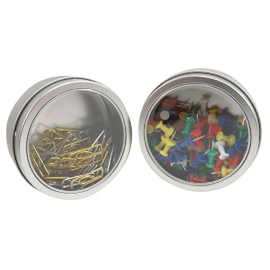 Paperclip Magnetic Set - Magnetic Round Paper Clip Holder Container