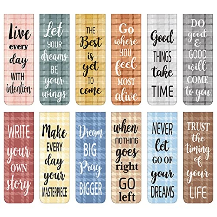 Bookmark Magnetic Clip - 60 Pieces Inspirational Magnetic Bookmarks Motivational