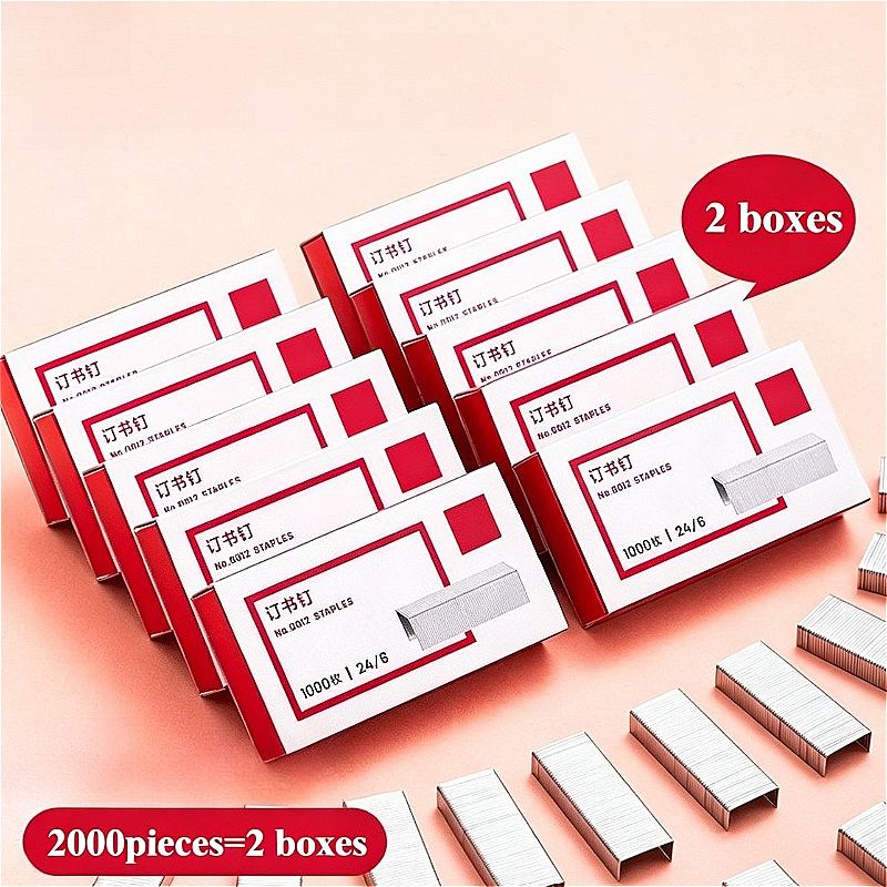 Total Stationery & Office Supply - 2-Box Bulk Staples 2000 Pieces Total