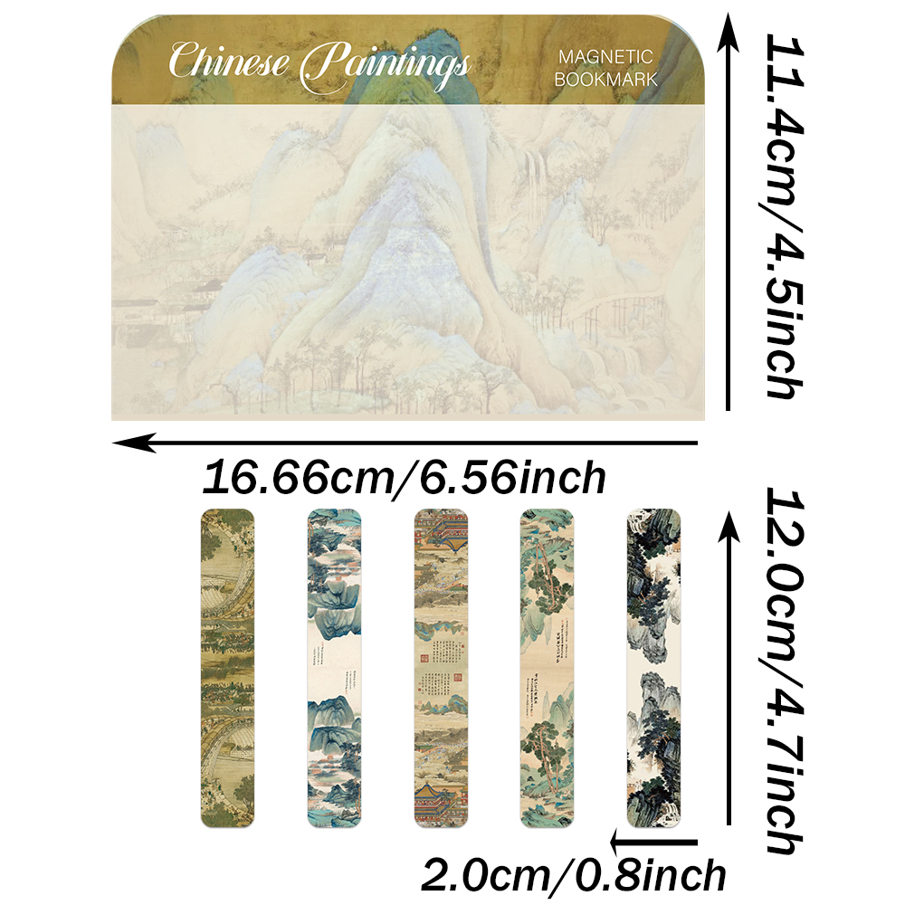 5PCS Chinese Ancient Style Mag - Bookmark Magnetic Clip avaliação e preço