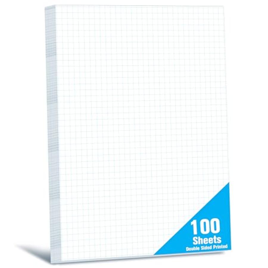 100 Sheets Graph Paper Double- - Graph Paper Pad avaliação e preço