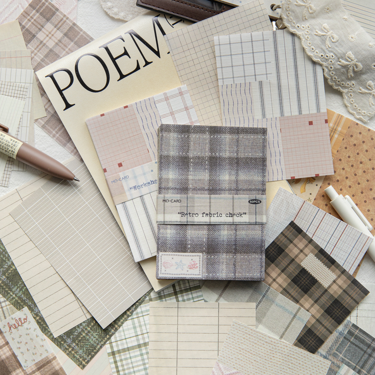 Journal GO 50pcs Kawaii Plaid  - Graph Paper Pad avaliação e preço