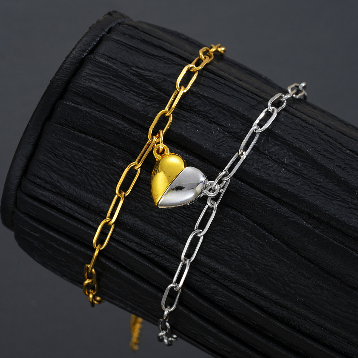 Magnetic Heart Couple Bracelet - Paperclip Magnetic Set avaliação e preço