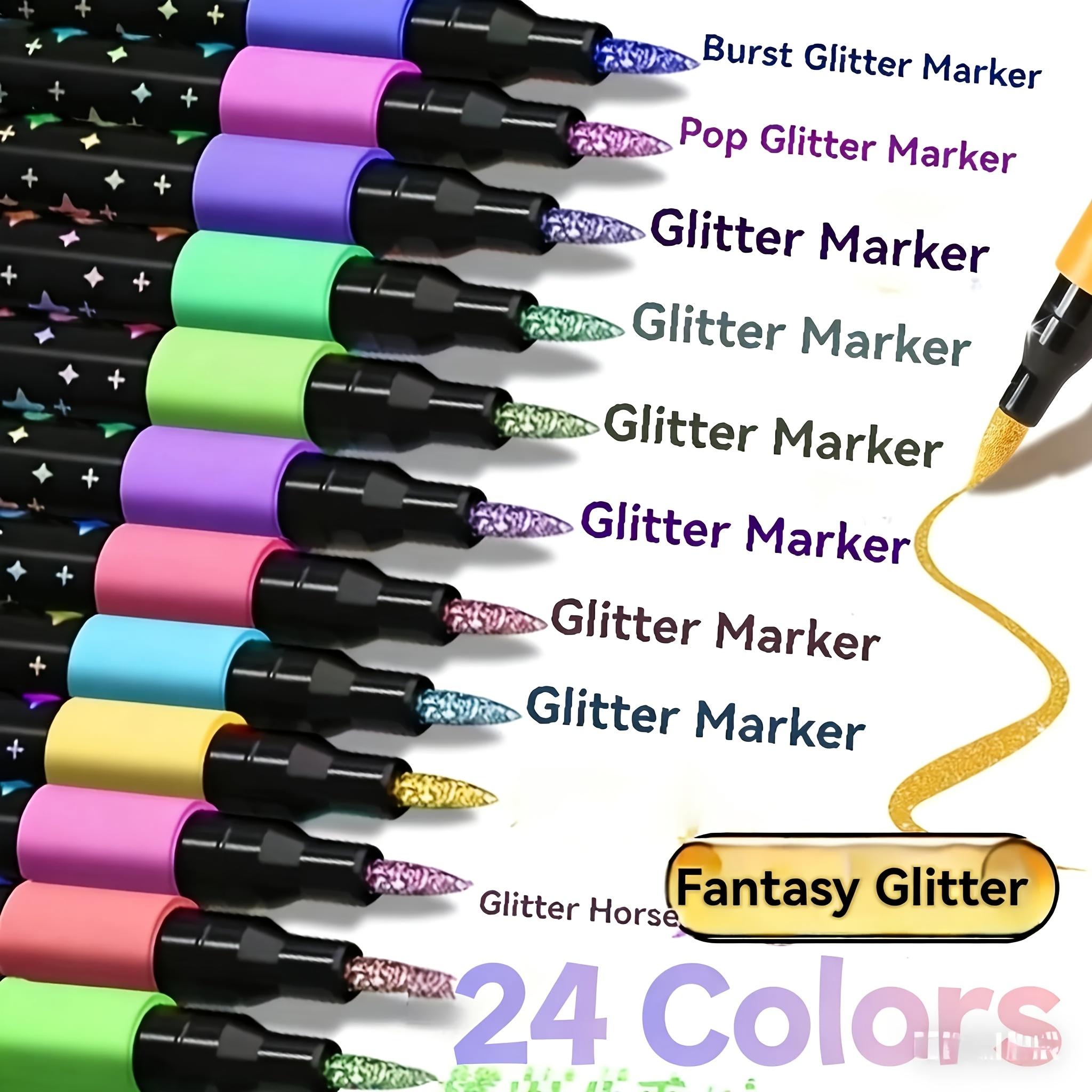 24/48 Color Double-Ended Glitt - Gel Ink Pen Set avaliação e preço