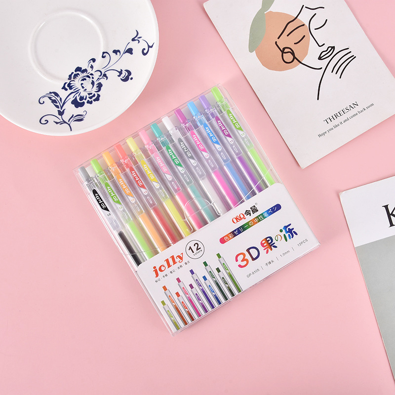 3D Three-dimensional Jelly Pen - Gel Ink Pen Set avaliação e preço