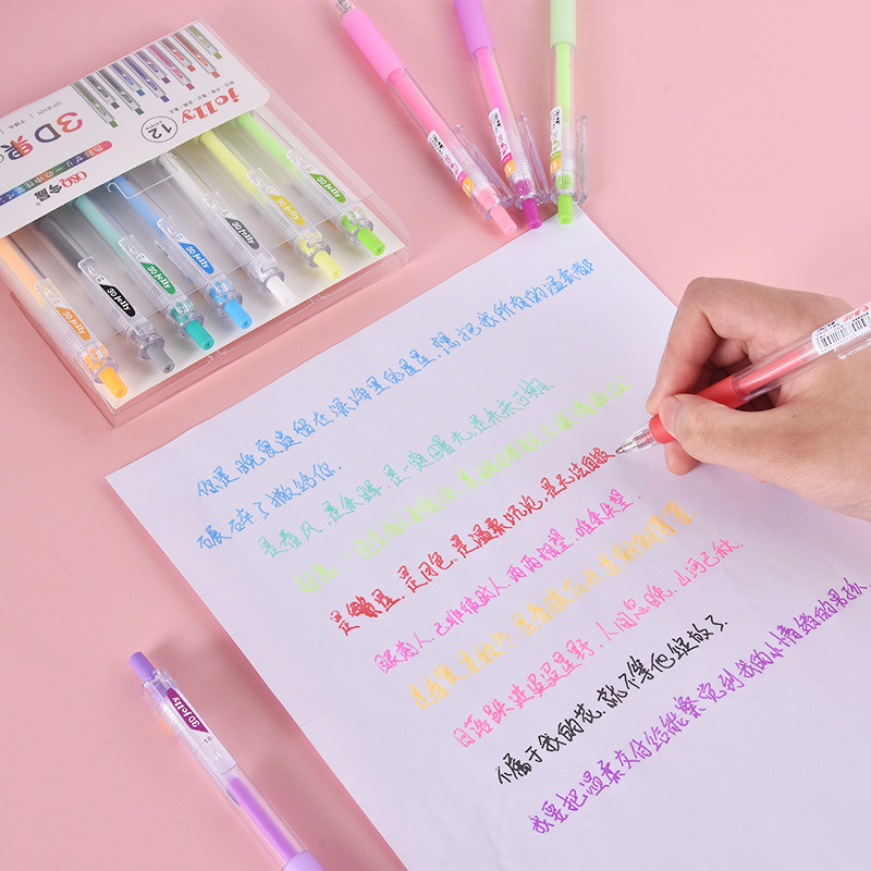 3D Three-dimensional Jelly Pen - Gel Ink Pen Set avaliação e preço