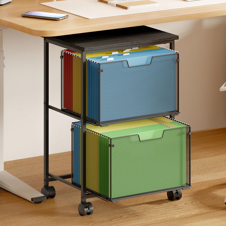 Legal Rolling File Cart with 2 - File Folder Hanging avaliação e preço