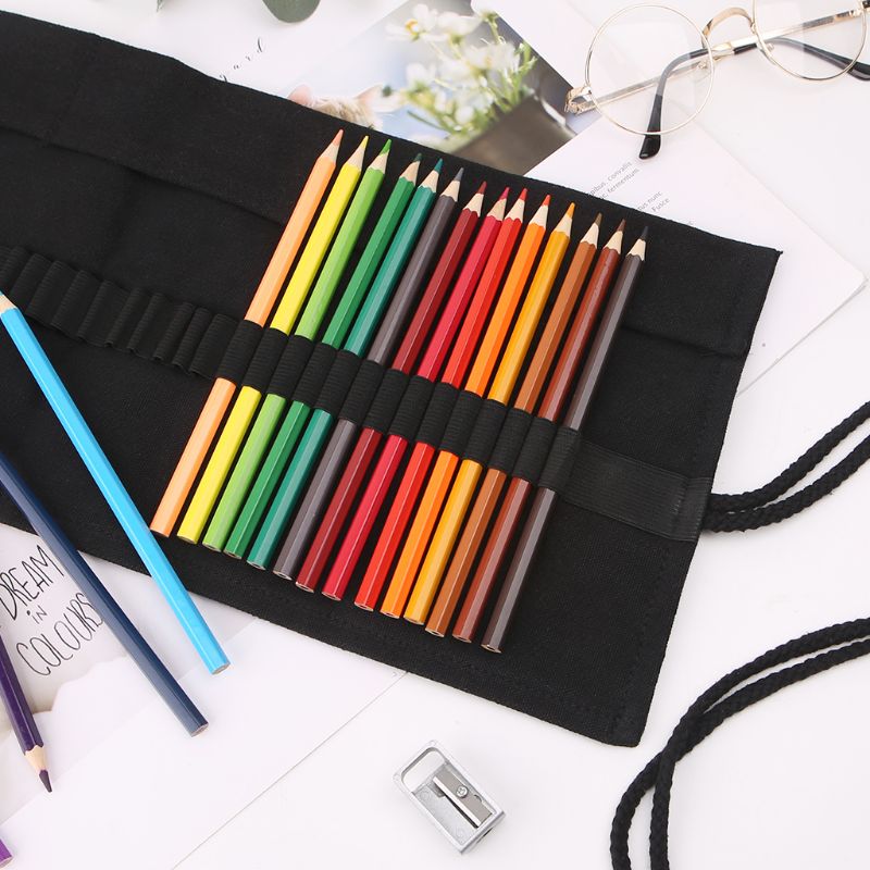 Black Color School Pencil for  - Pen Pouch Roll avaliação e preço