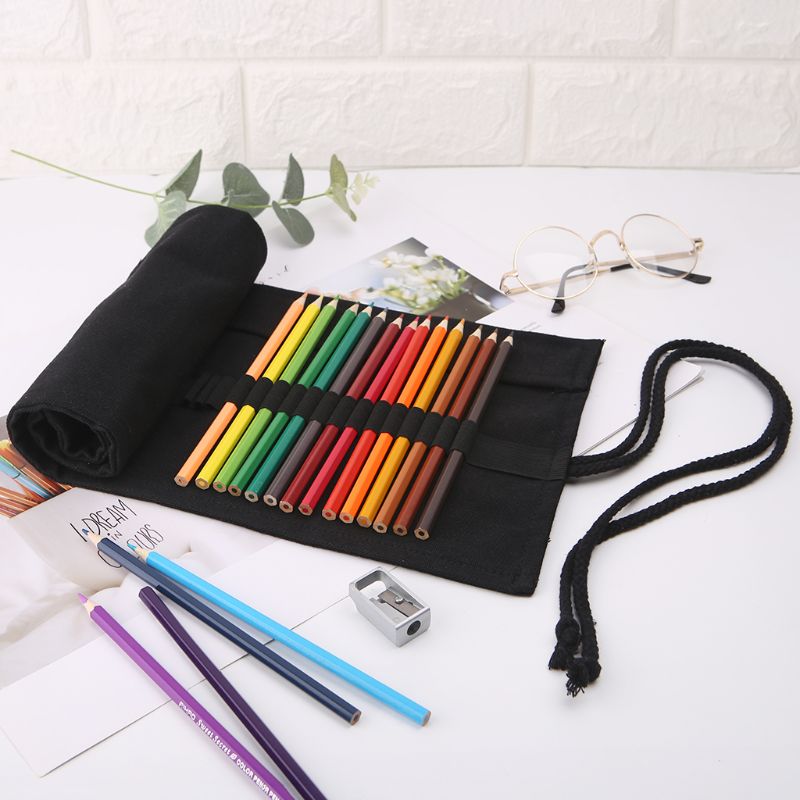 Black Color School Pencil for  - Pen Pouch Roll avaliação e preço