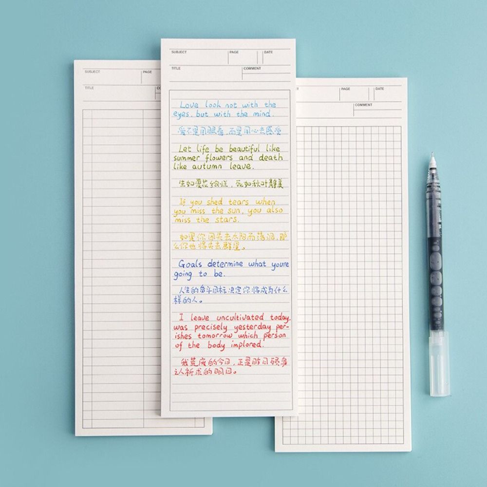 Simple Non-sticky Long Notepad - Graph Paper Pad avaliação e preço