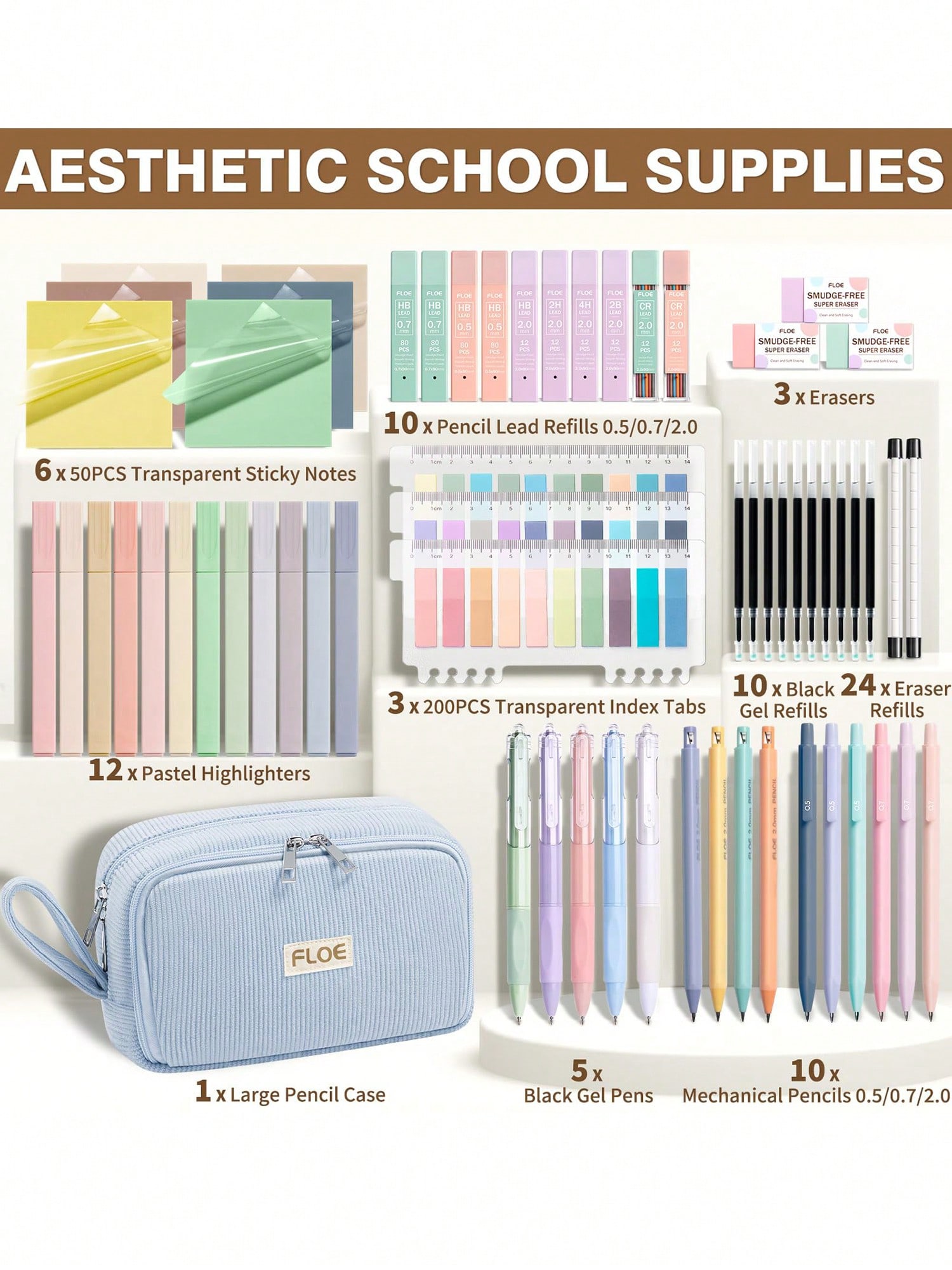 62PCS Large Capacity Pencil Po - Gel Ink Pen Set avaliação e preço