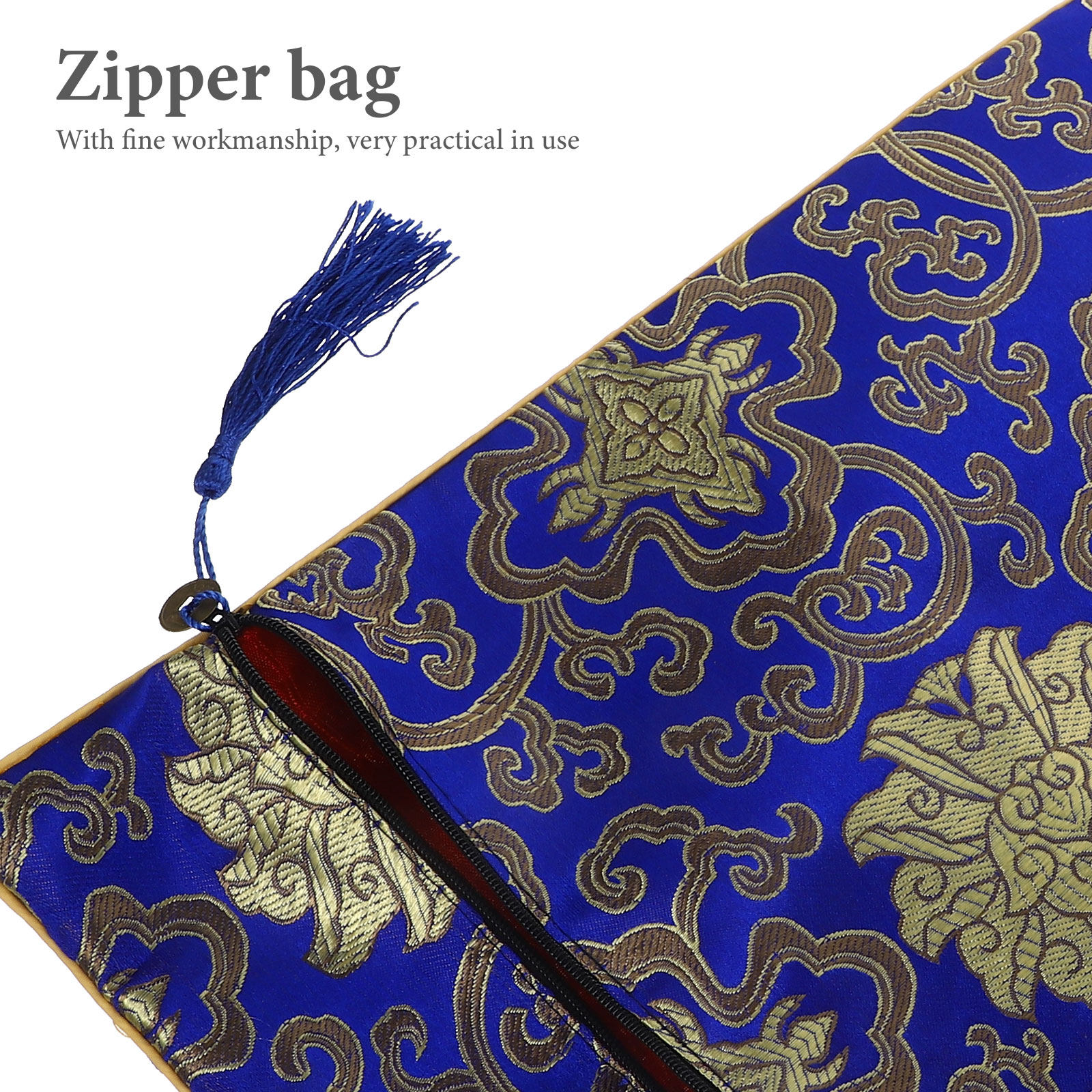 Chic Chinese Pattern Zipper Pe - Pencil Case Large avaliação e preço