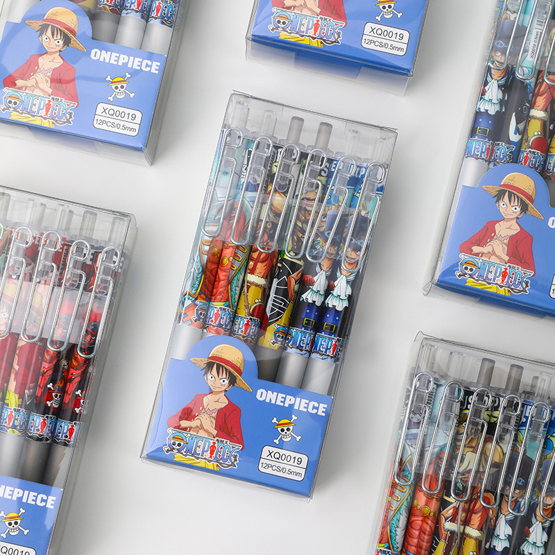 Anime One Piece 12/24Pcs Black - Gel Ink Pen Set avaliação e preço