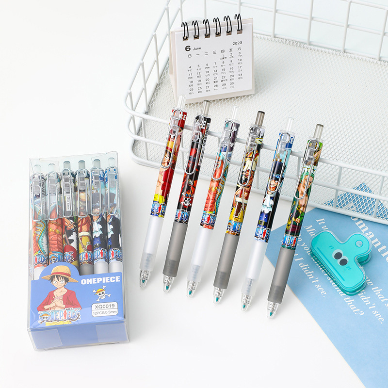 Anime One Piece 12/24Pcs Black - Gel Ink Pen Set avaliação e preço