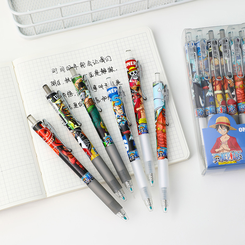 Anime One Piece 12/24Pcs Black - Gel Ink Pen Set avaliação e preço