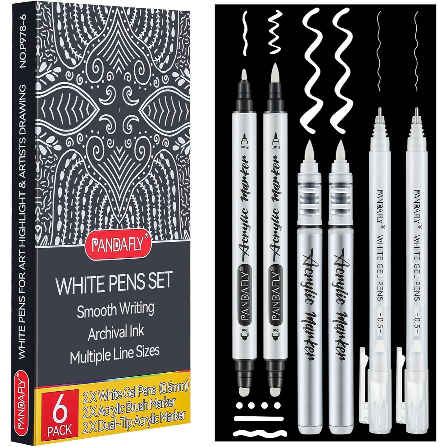 White Ink Pens Set 0.5mm Fine  - Gel Ink Pen Set avaliação e preço