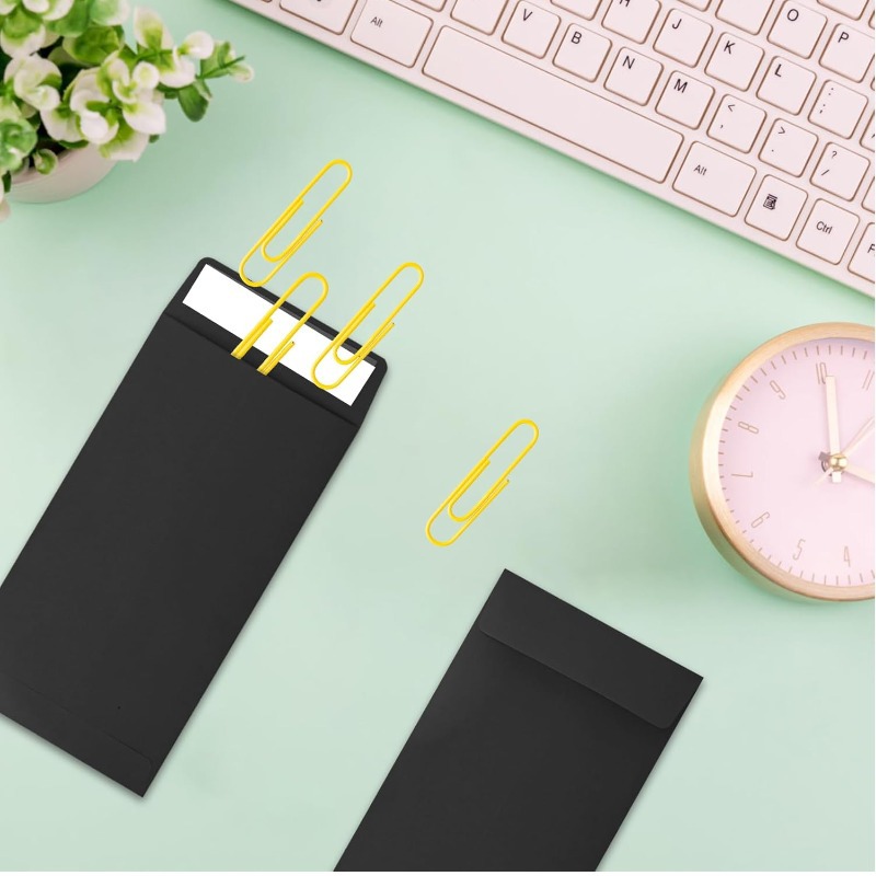 50pcs Envelopes Kraft Black fo - Letter Envelope Kraft avaliação e preço
