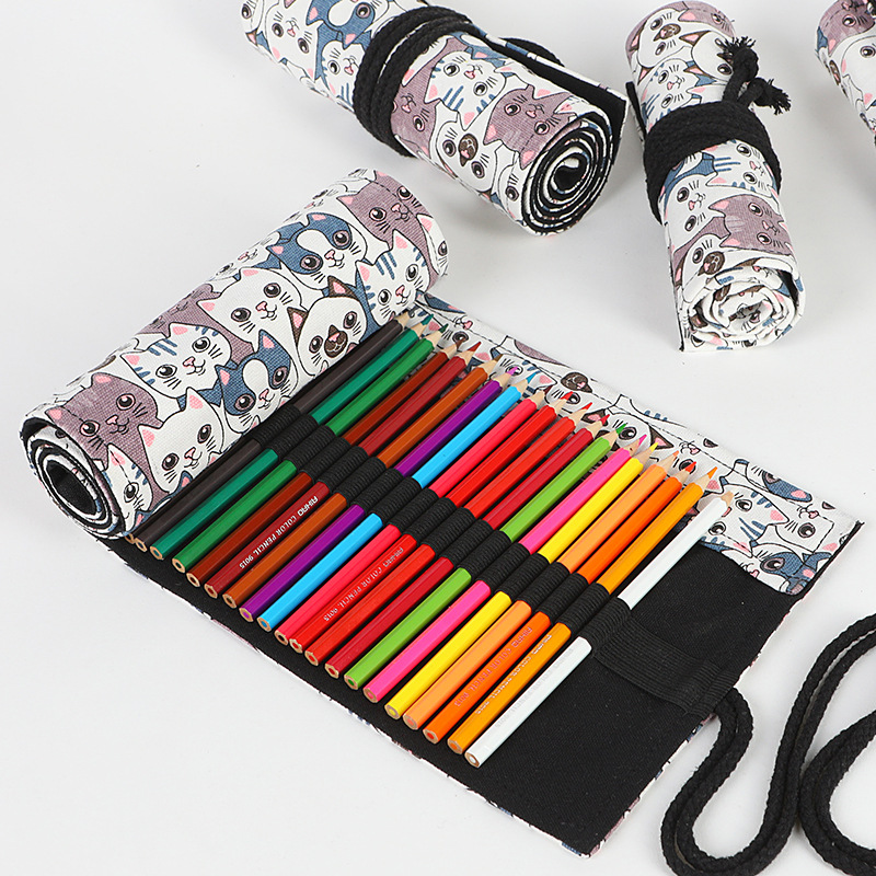 72 Slots School Pencil Case Ro - Pen Pouch Roll avaliação e preço