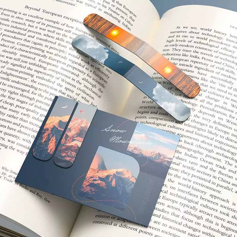2Pcs Landscape Themed Magnetic - Bookmark Magnetic Clip avaliação e preço
