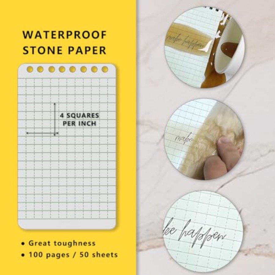 4PCS Waterproof Spiral Noteboo - Graph Paper Pad avaliação e preço