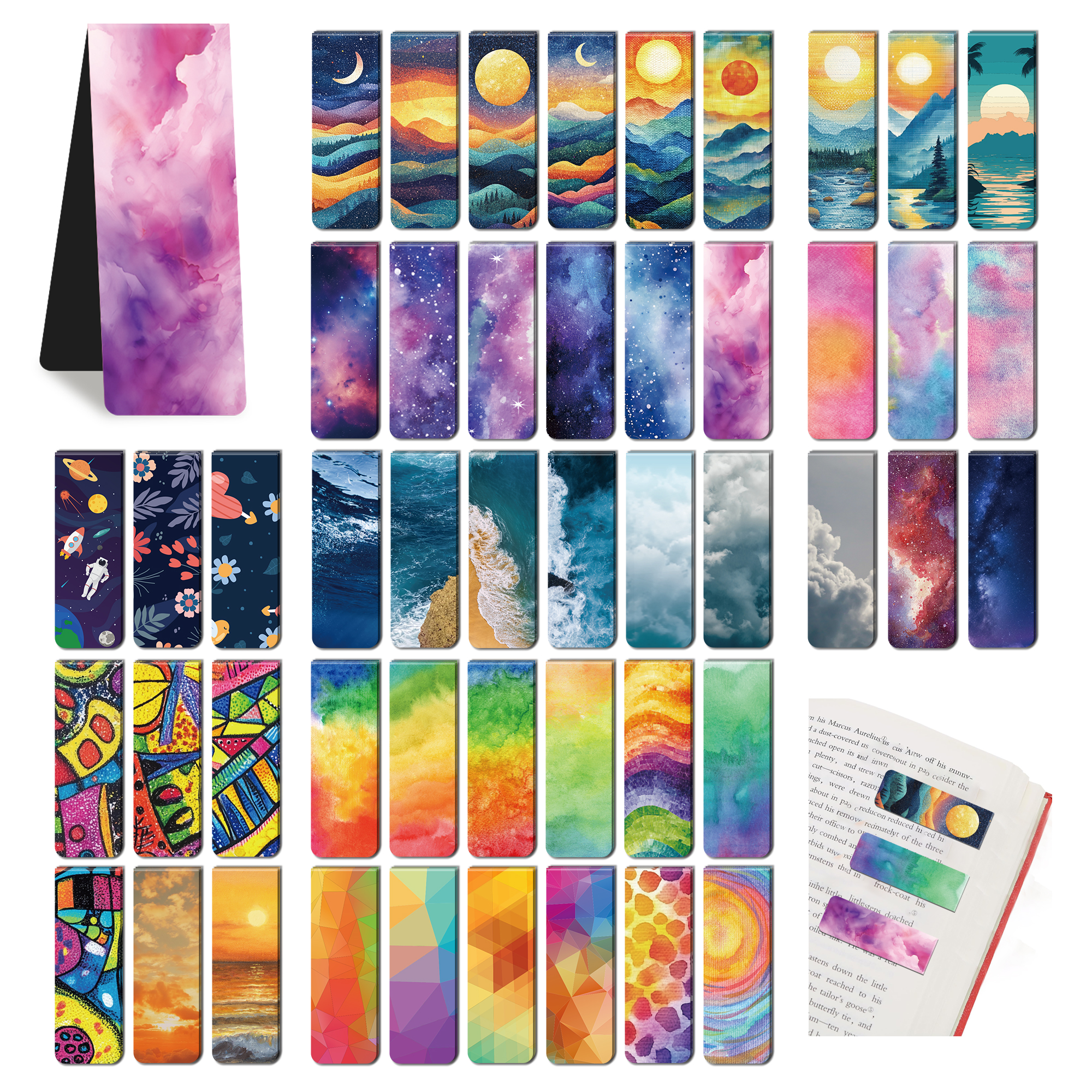 96pcs Colorful Magnetic Bookma - Bookmark Magnetic Clip avaliação e preço