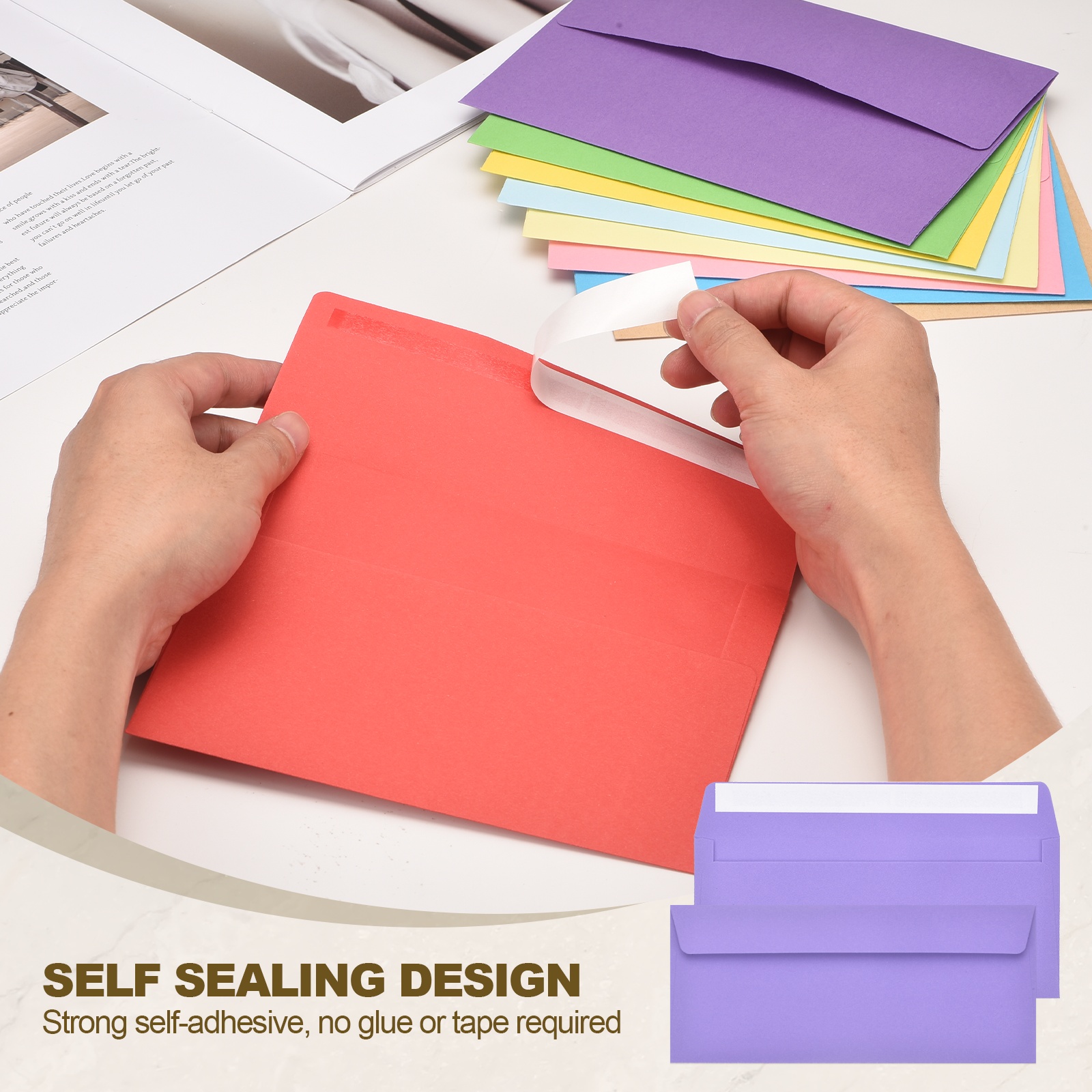 24Pcs 24.1cmx10.5cm Colored Se - Letter Envelope Kraft avaliação e preço