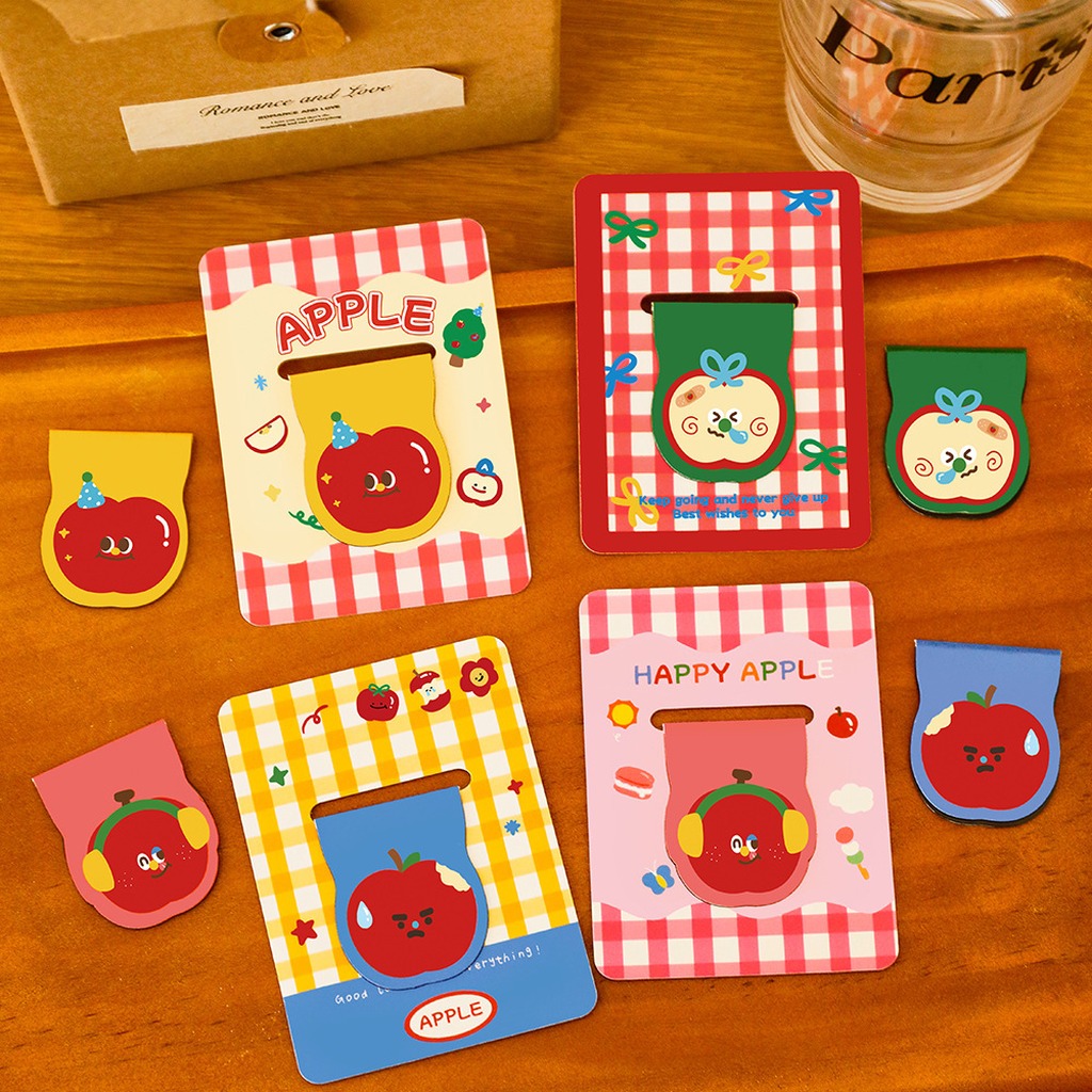 Cute Apple Shaped Magnetic Boo - Paperclip Magnetic Set avaliação e preço