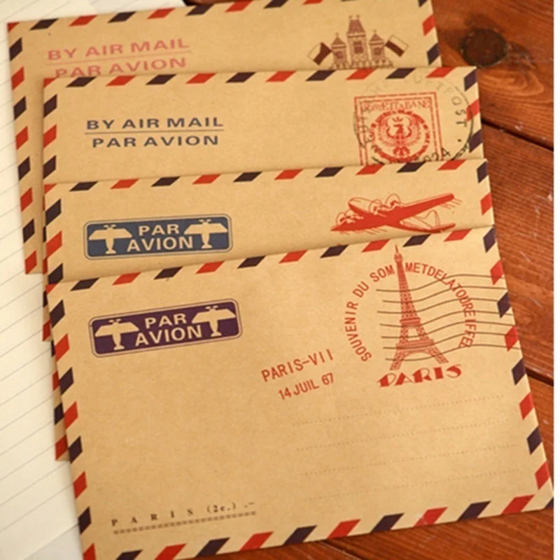 10pcs 9.7*7.5cm  Retro Popular - Letter Envelope Kraft avaliação e preço