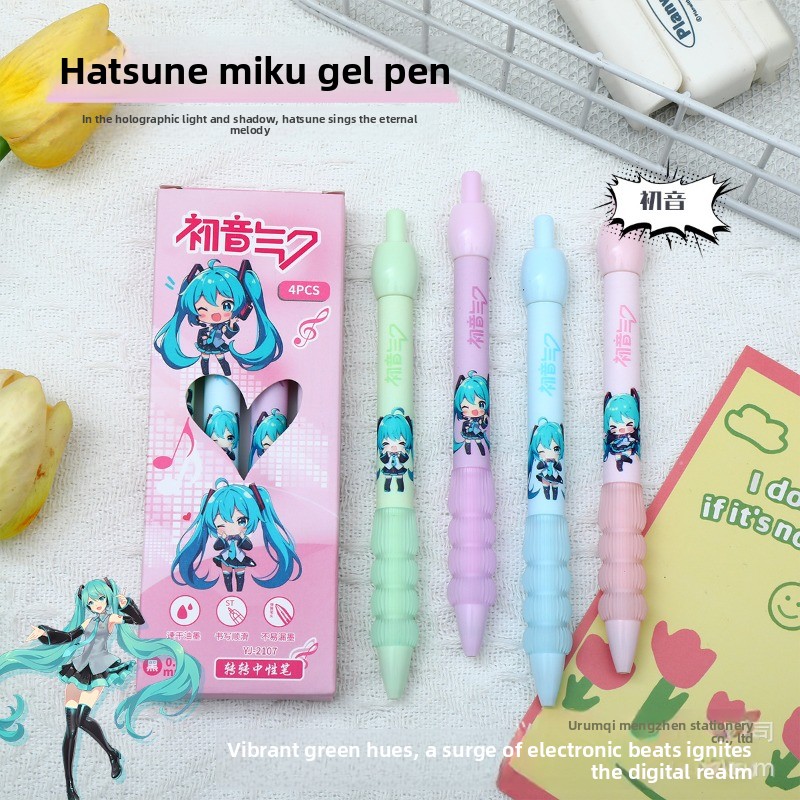 Kawaii Hatsune Miku Gel Pen Cu - Gel Ink Pen Set avaliação e preço