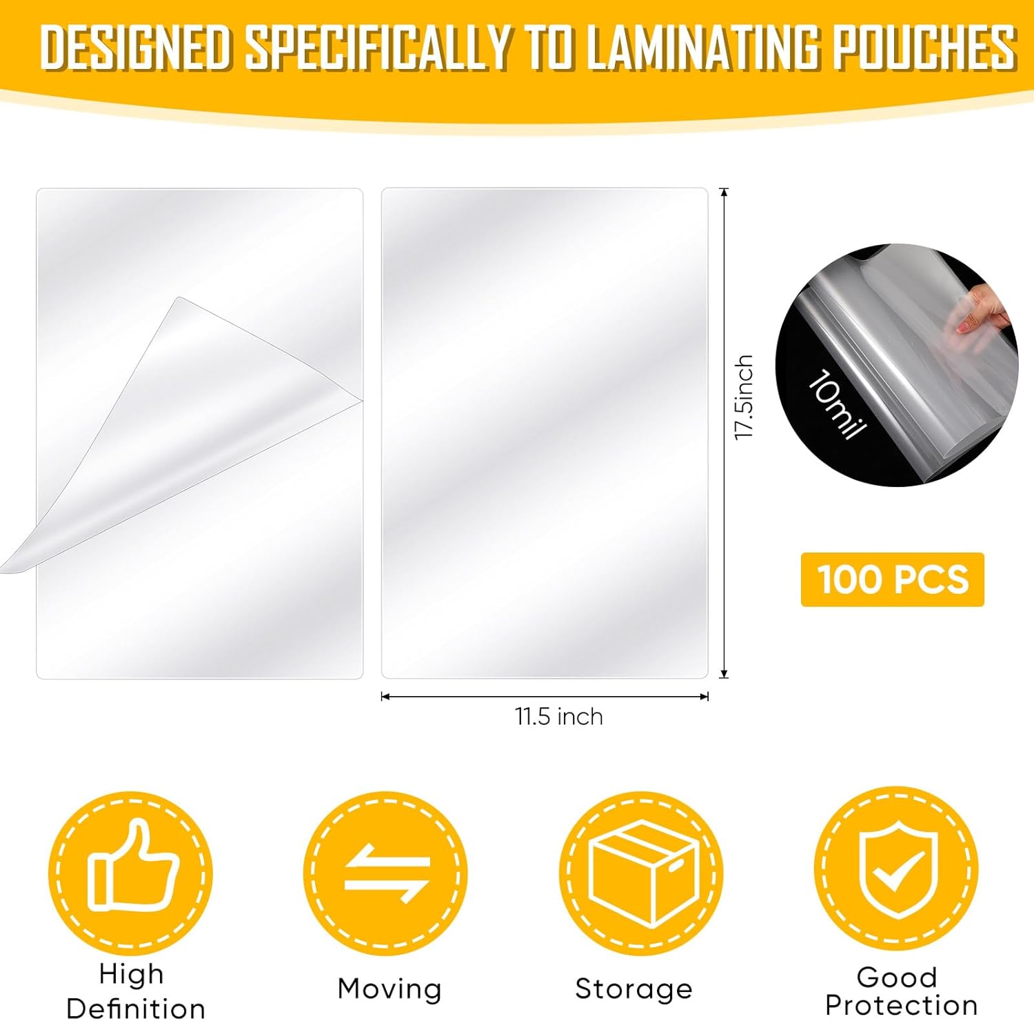 100 Pcs 10 Mil Thermal Laminat - Document Laminator Pouch avaliação e preço
