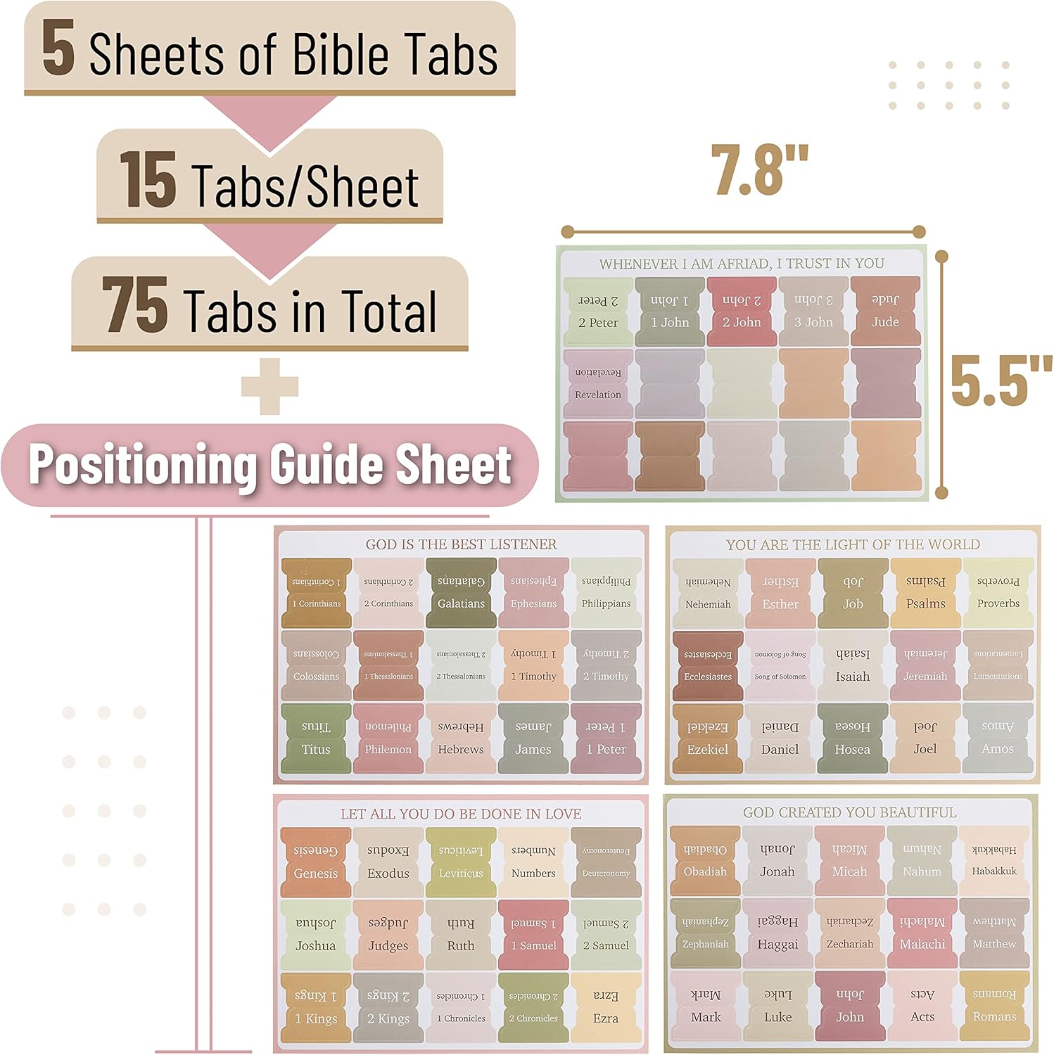 75 Boho Theme Laminated Tabs f - Index Tab Divider avaliação e preço
