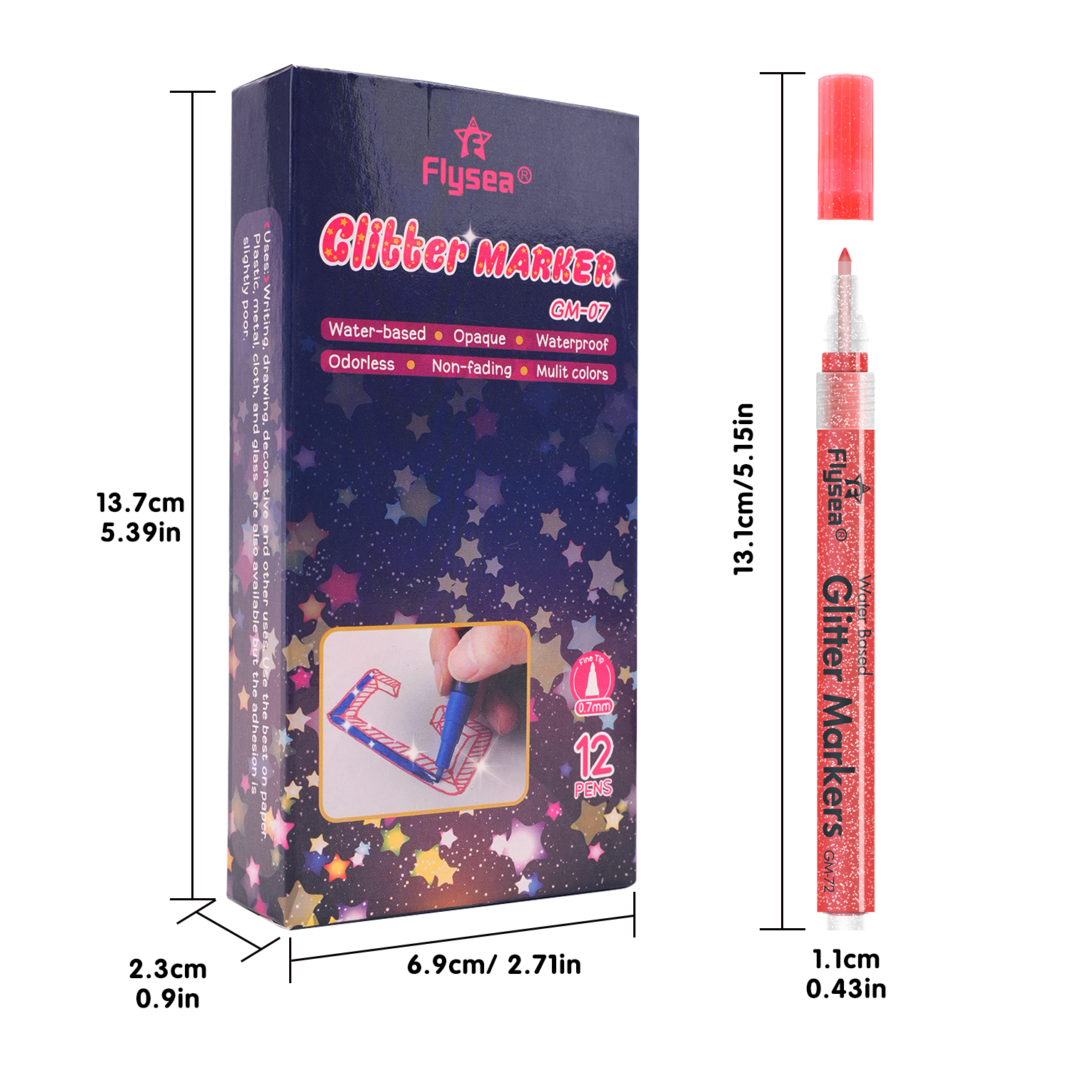 12 PCS Glitter Gel Pen Set wit - Gel Ink Pen Set avaliação e preço