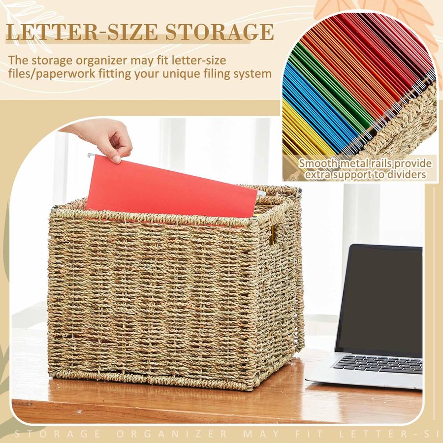 Seagrass File Box Organizers D - File Folder Hanging avaliação e preço