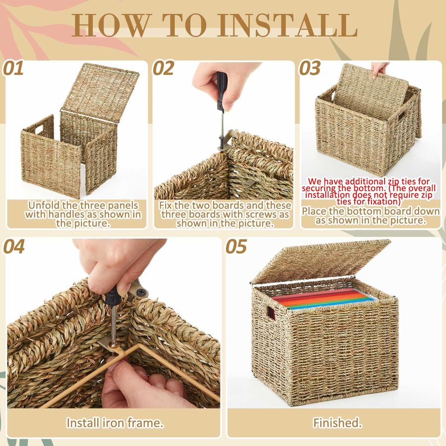 Seagrass File Box Organizers D - File Folder Hanging avaliação e preço