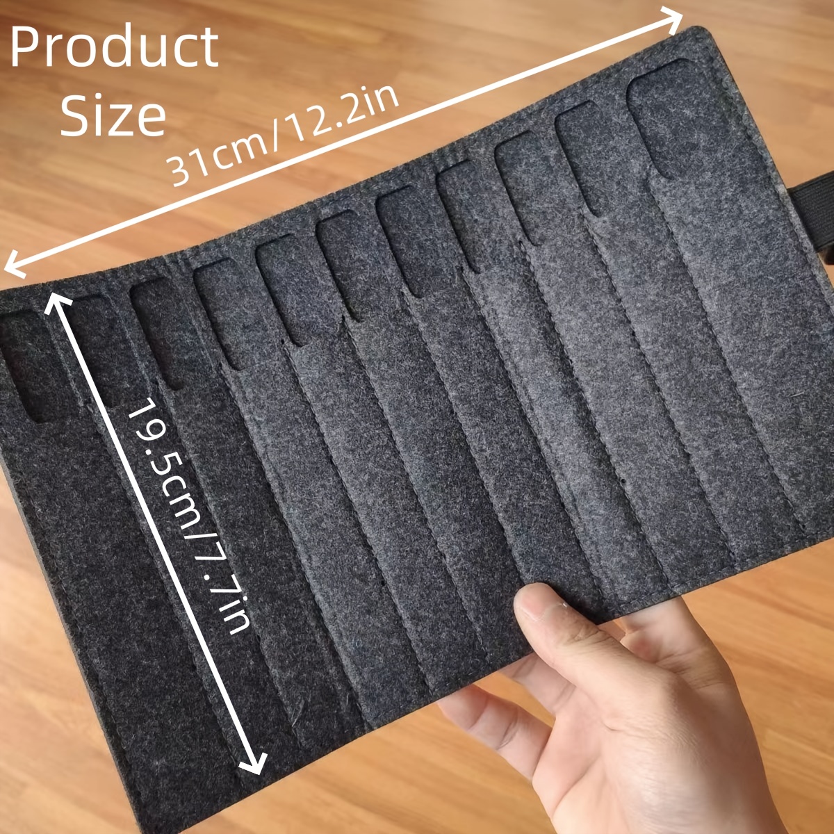 11-Pen Capacity Felt Roll-Up P - Pen Pouch Roll avaliação e preço
