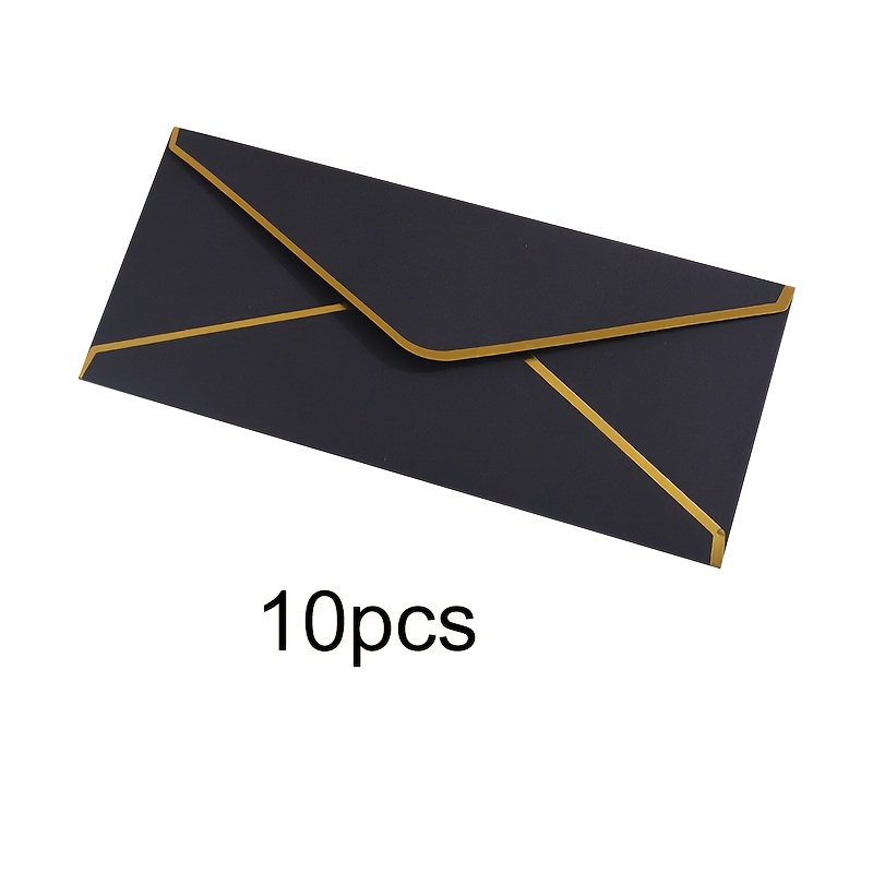 10 PCS  High-end Black Envelop - Letter Envelope Kraft avaliação e preço