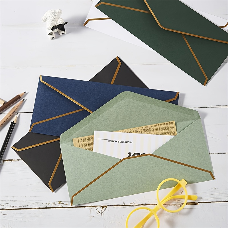 10 PCS  High-end Black Envelop - Letter Envelope Kraft avaliação e preço