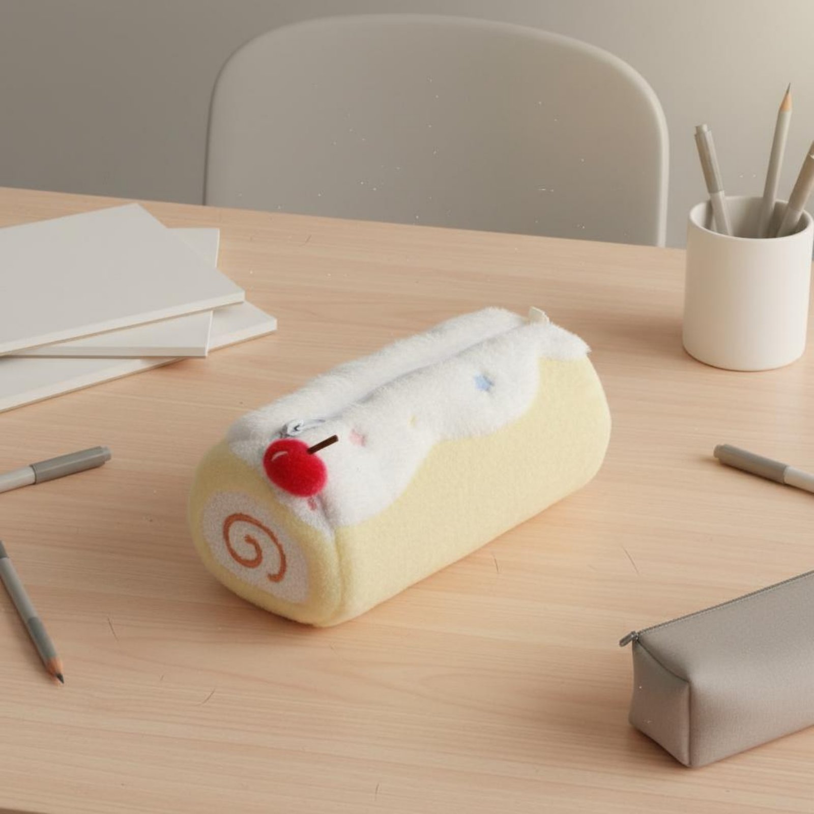 Cake Roll Pen Case Cute Design - Pen Pouch Roll avaliação e preço