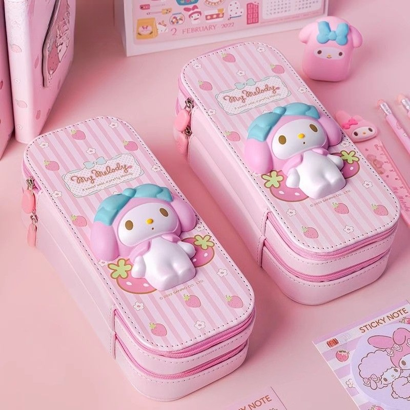 Sanrio 3D Kuromi Melody Double - Pencil Case Large avaliação e preço