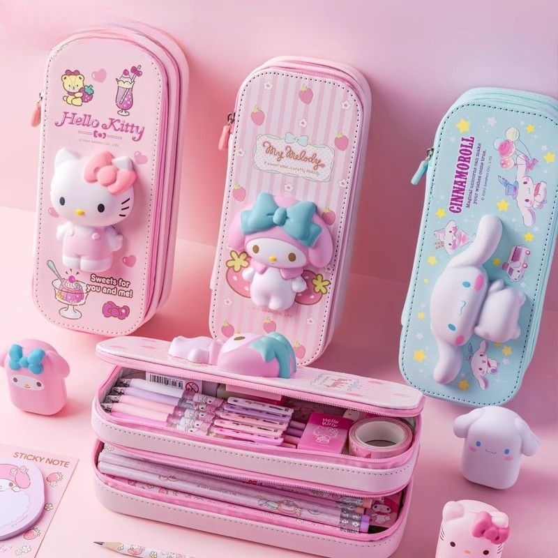 Sanrio 3D Kuromi Melody Double - Pencil Case Large avaliação e preço