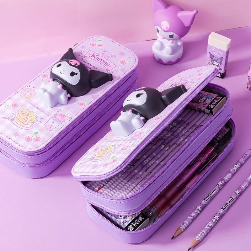 Sanrio 3D Kuromi Melody Double - Pencil Case Large avaliação e preço