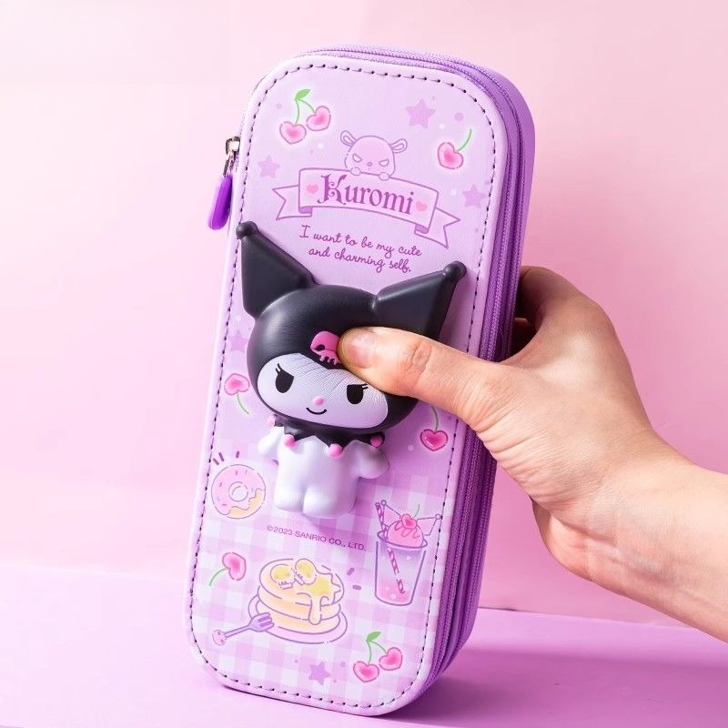 Sanrio 3D Kuromi Melody Double - Pencil Case Large avaliação e preço