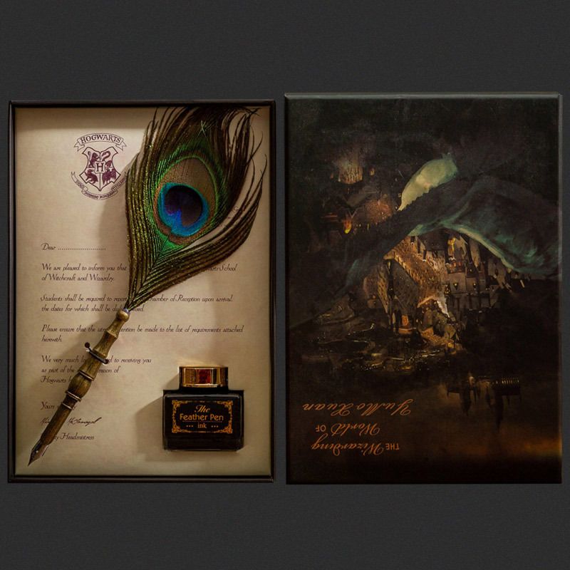 Vintage Wizard Feather Dip Pen - Calligraphy Ink Bottle avaliação e preço