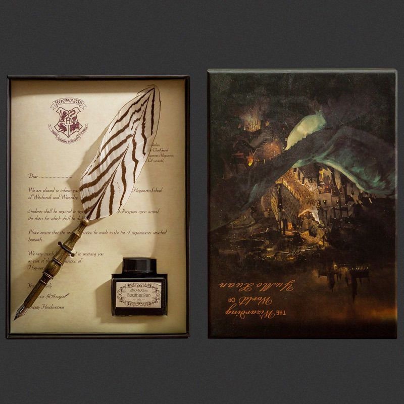 Vintage Wizard Feather Dip Pen - Calligraphy Ink Bottle avaliação e preço