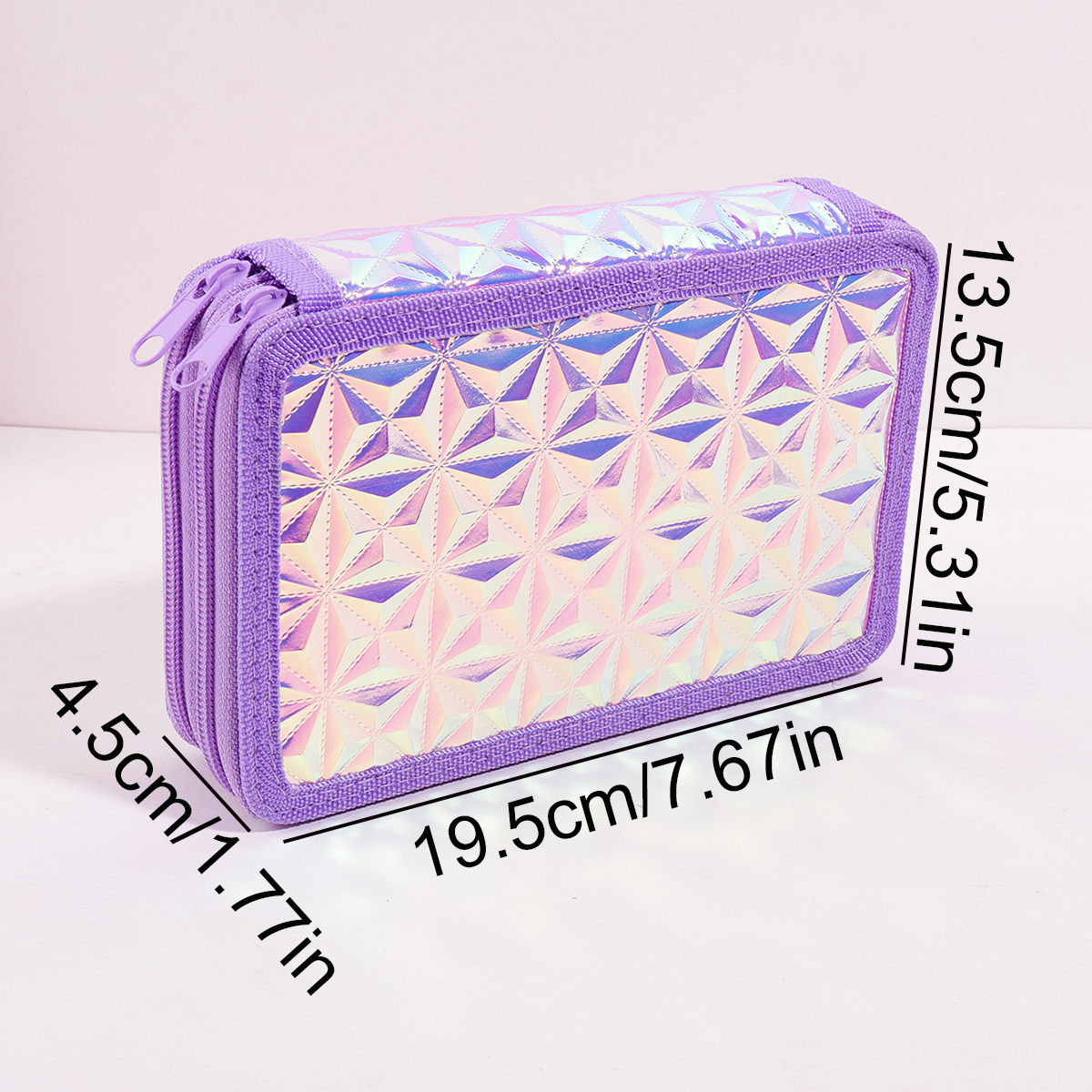 Y2K Purple Holographic Pencil  - Pencil Case Large avaliação e preço
