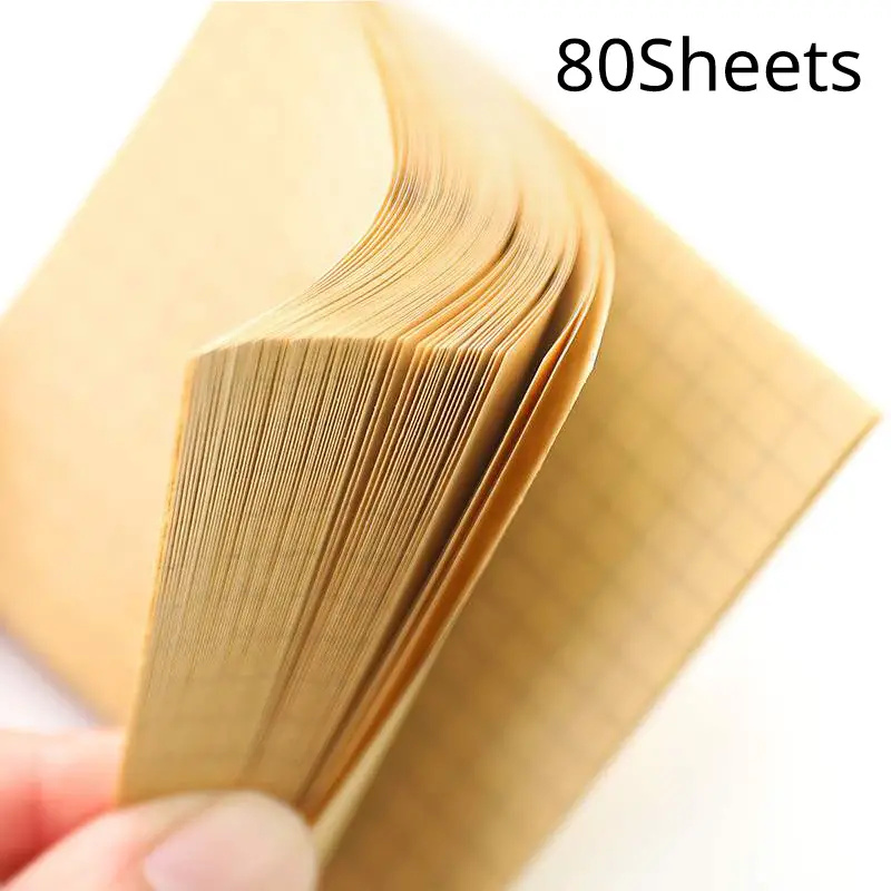 3 Packs Kraft Paper Sticky Not - Graph Paper Pad avaliação e preço