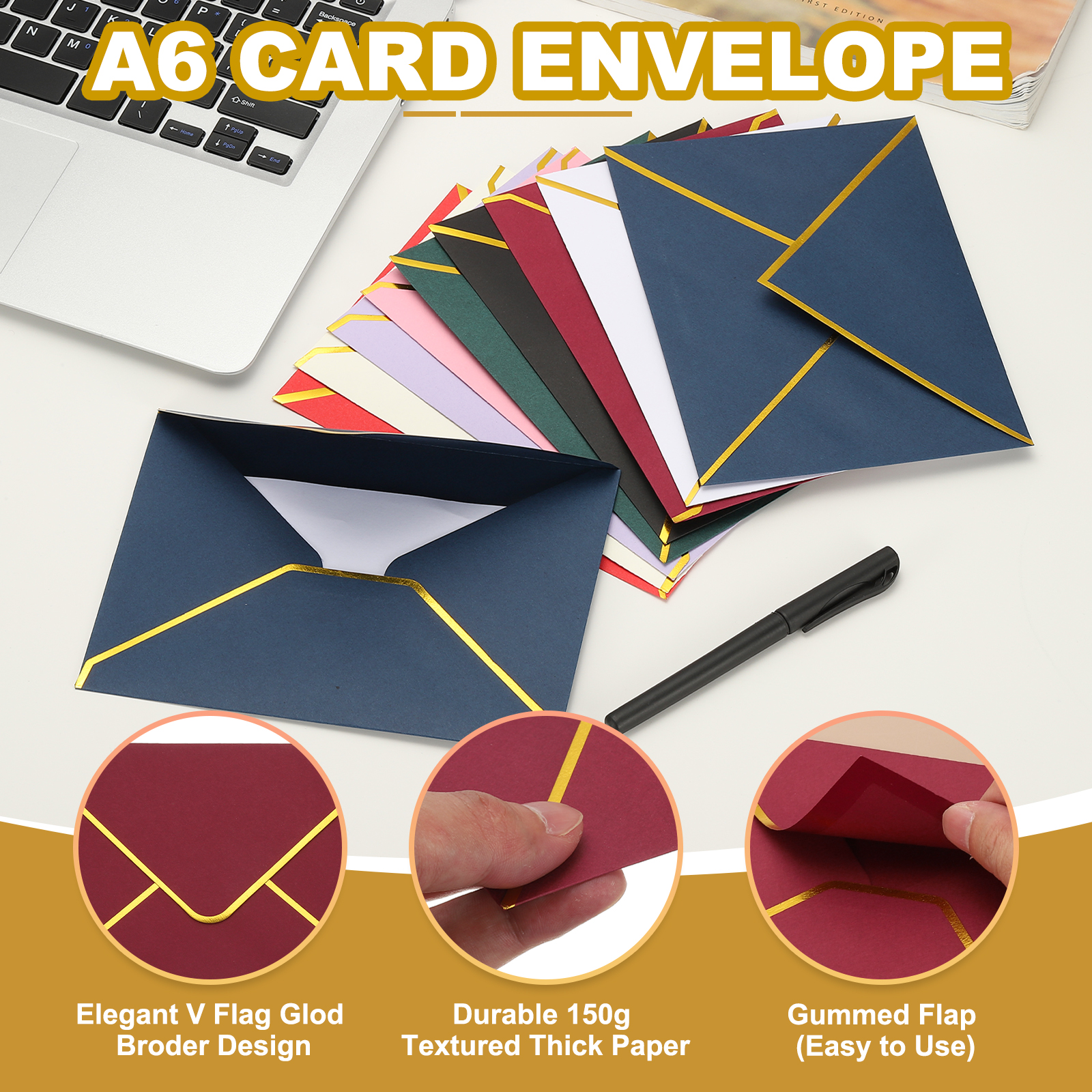 50/100Pcs A6 Envelopes 4x6 Car - Letter Envelope Kraft avaliação e preço