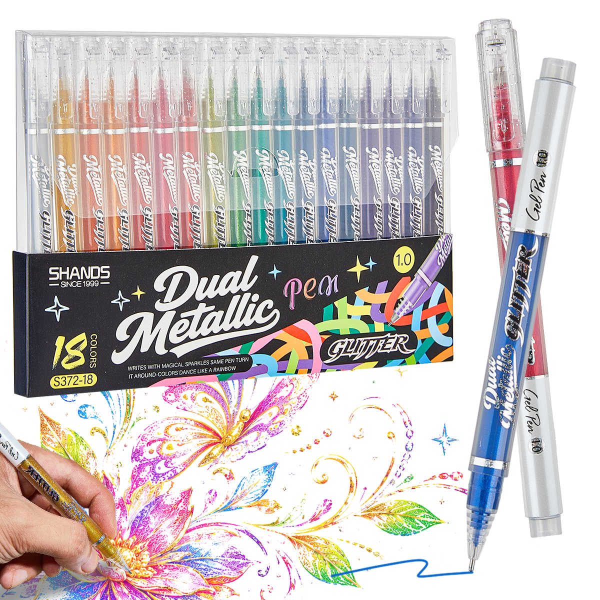 Sparkly Glitter Gel Pens Set 1 - Gel Ink Pen Set avaliação e preço