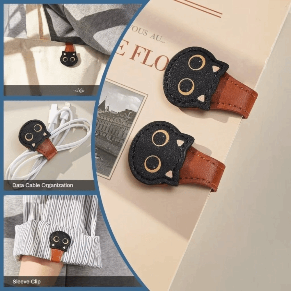 Cute PU Magnetic Page Clip Cat - Bookmark Magnetic Clip avaliação e preço