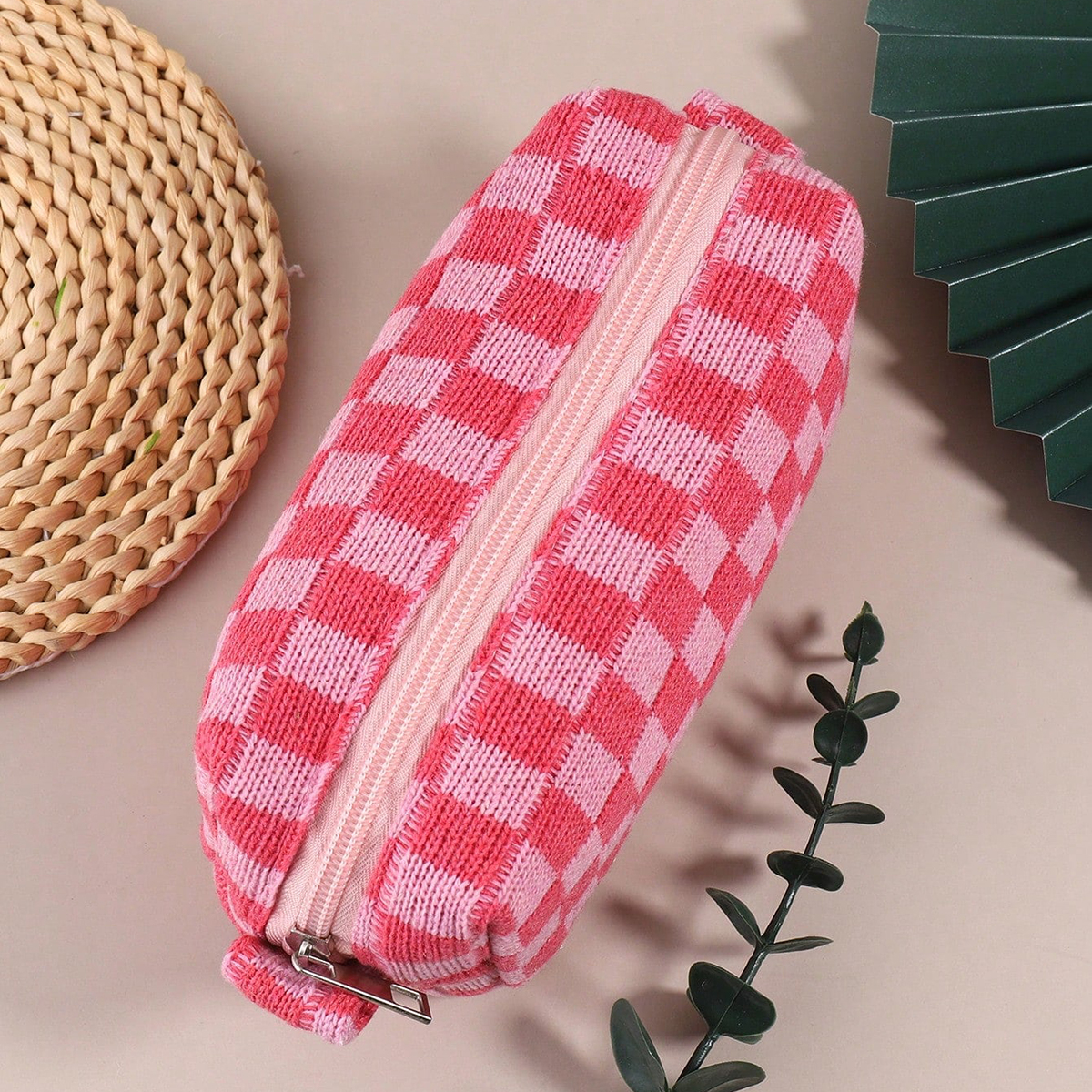 1PC Pink Checkered Single-Laye - Stationery And Office Supply Stores avaliação e preço